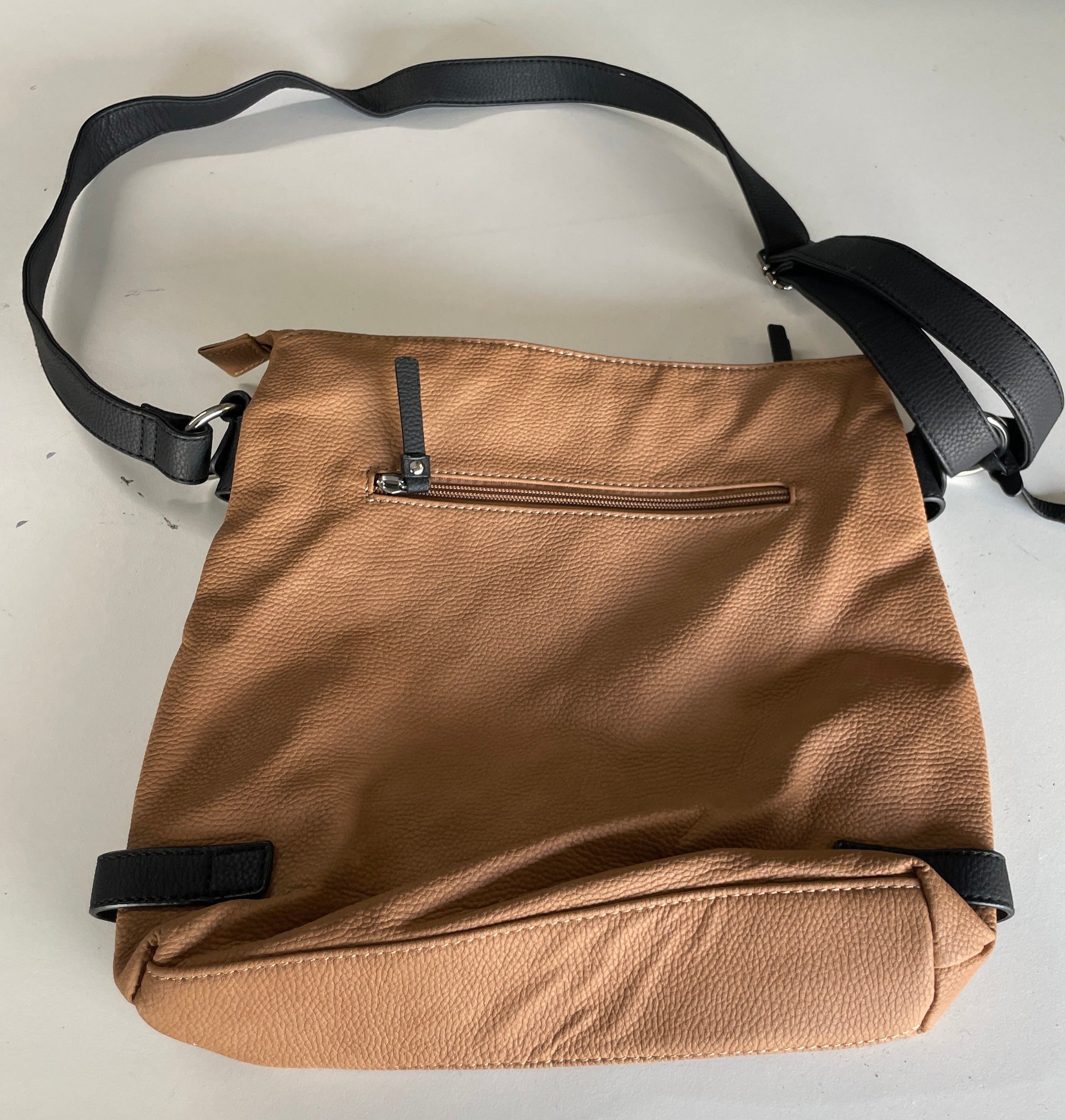 Women’s Rieker Shoulder Bag | Rieker H1346-20 Cross Over Bag - Tan/White L12 W12 SKU 5277