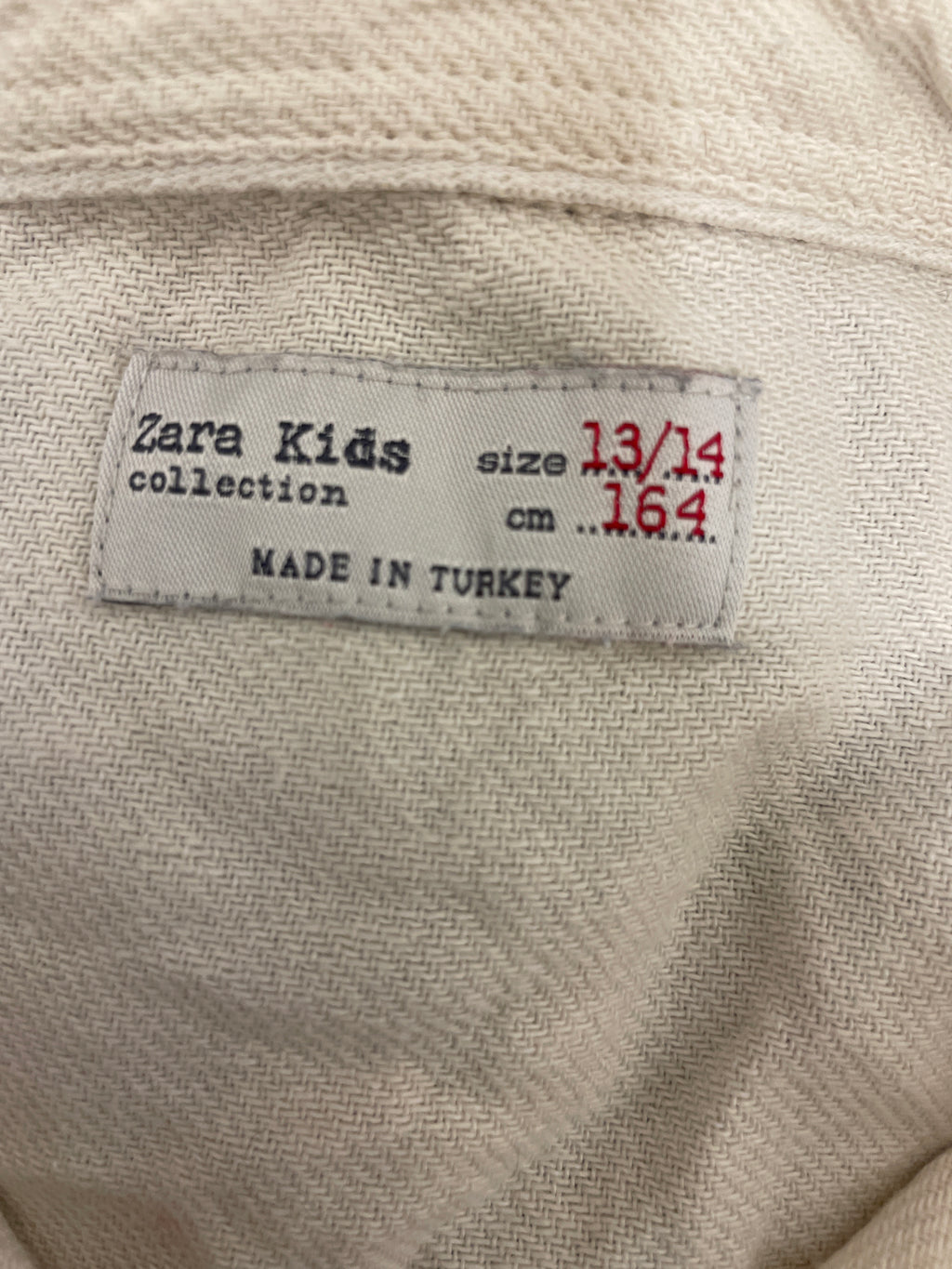 Rubynee  Vintage y2k zara mens cream regular fit shirt with black pocket