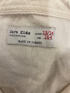 Rubynee  Vintage y2k zara mens cream regular fit shirt with black pocket