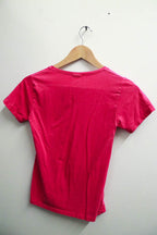Vintage Pink small Adidas mens logo print tee