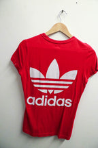 Vintage red adidas original logo print medium tee