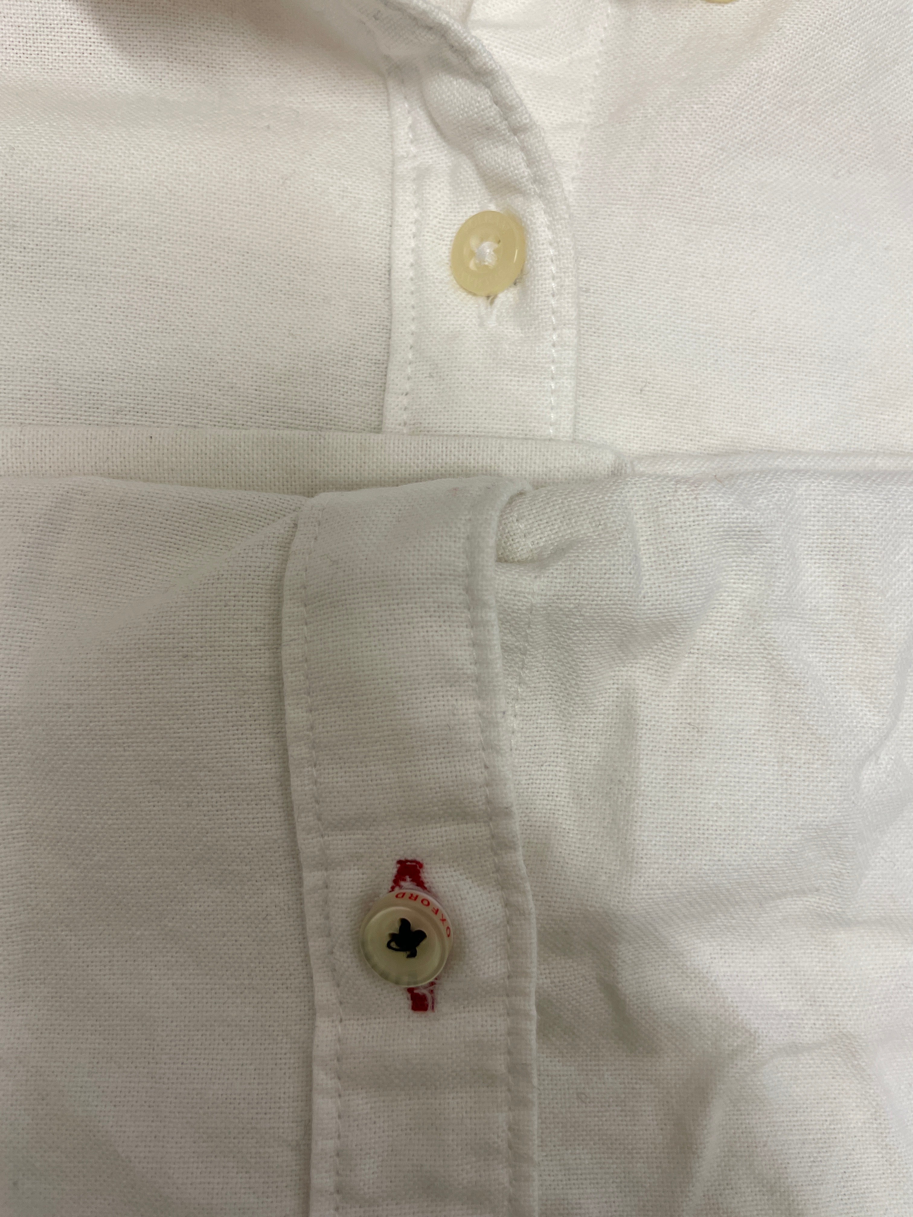 Rubynee  Vintage y2k mens slim fit polham plain white shirt size S