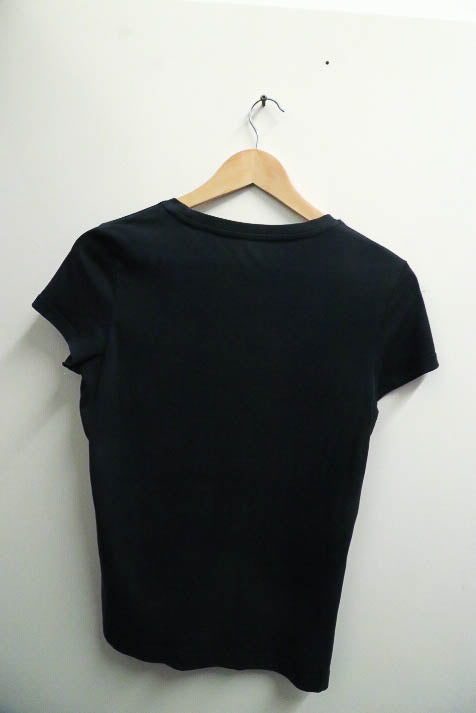 Vintage plain black Adidas round neck small tee