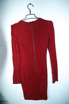 Vintage women French Connection red sequin V-neck kneelength dress UK 10|L33 W13|SKU 6620