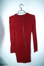 Vintage women French Connection red sequin V-neck kneelength dress UK 10|L33 W13|SKU 6620
