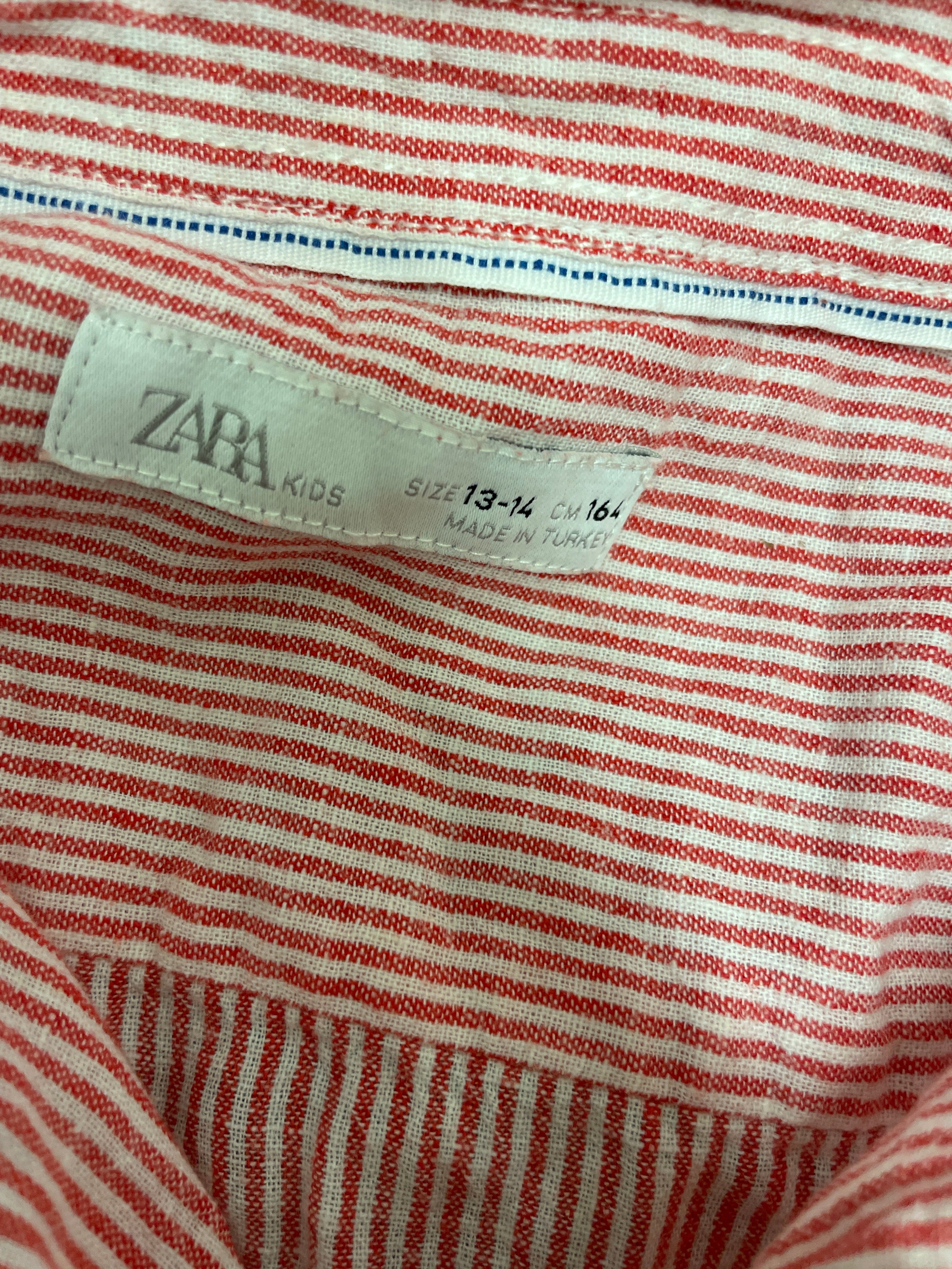 Rubynee  Vintage y2k mens Zara pink stripe shirt size S