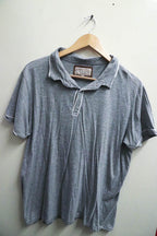 Vintage brave soul plain grey mens polo shirt