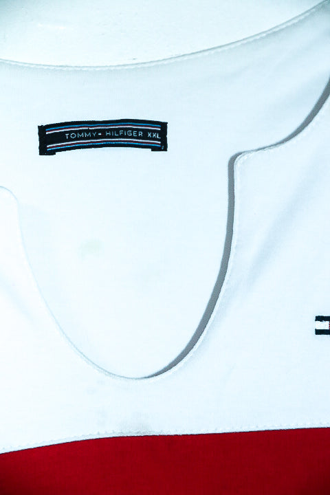 Vintage women Tommy Hilfiger Navy Colorblock sleeveless long V-neck dress XXL|L39 W15|SKU 6622