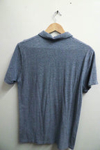 Vintage plain grey mens medium polo shirt