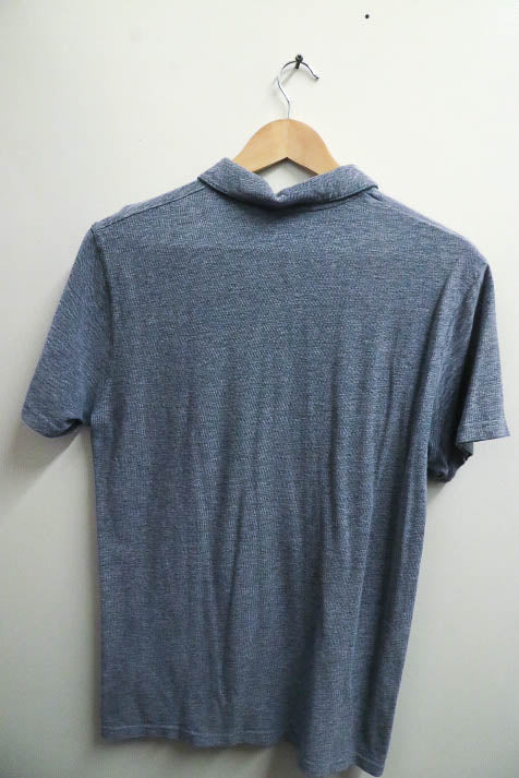 Vintage plain grey mens medium polo shirt