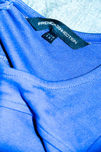 Vintage women French Connection blue bodycon midi fitted dress UK 8|L36 W12|SKU 6623