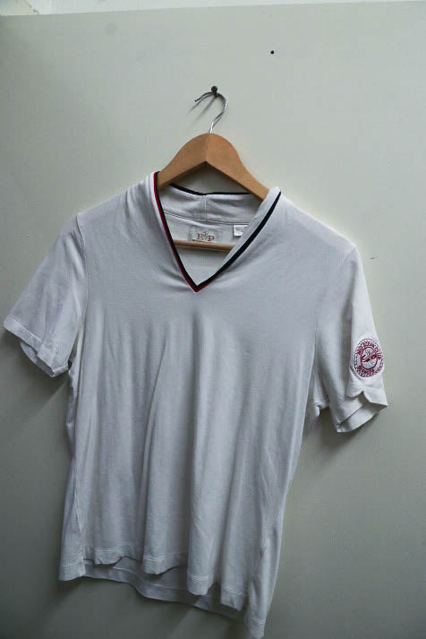 Vintage mid ocean club bermuda mens plain white medium v-neck solid tees