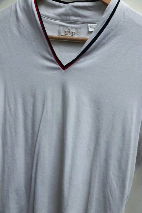 Vintage mid ocean club bermuda mens plain white medium v-neck solid tees