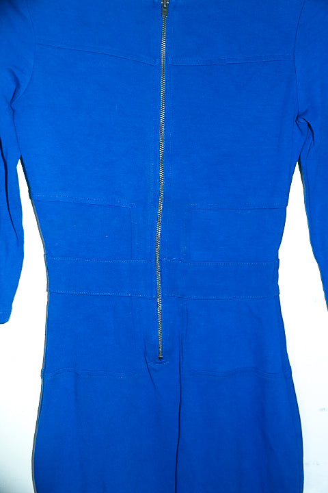 Vintage women French Connection blue bodycon midi fitted dress UK 8|L36 W12|SKU 6623