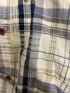 Rubynee  Vintage y2k dunnes mens short sleeve checkered shirt in blue