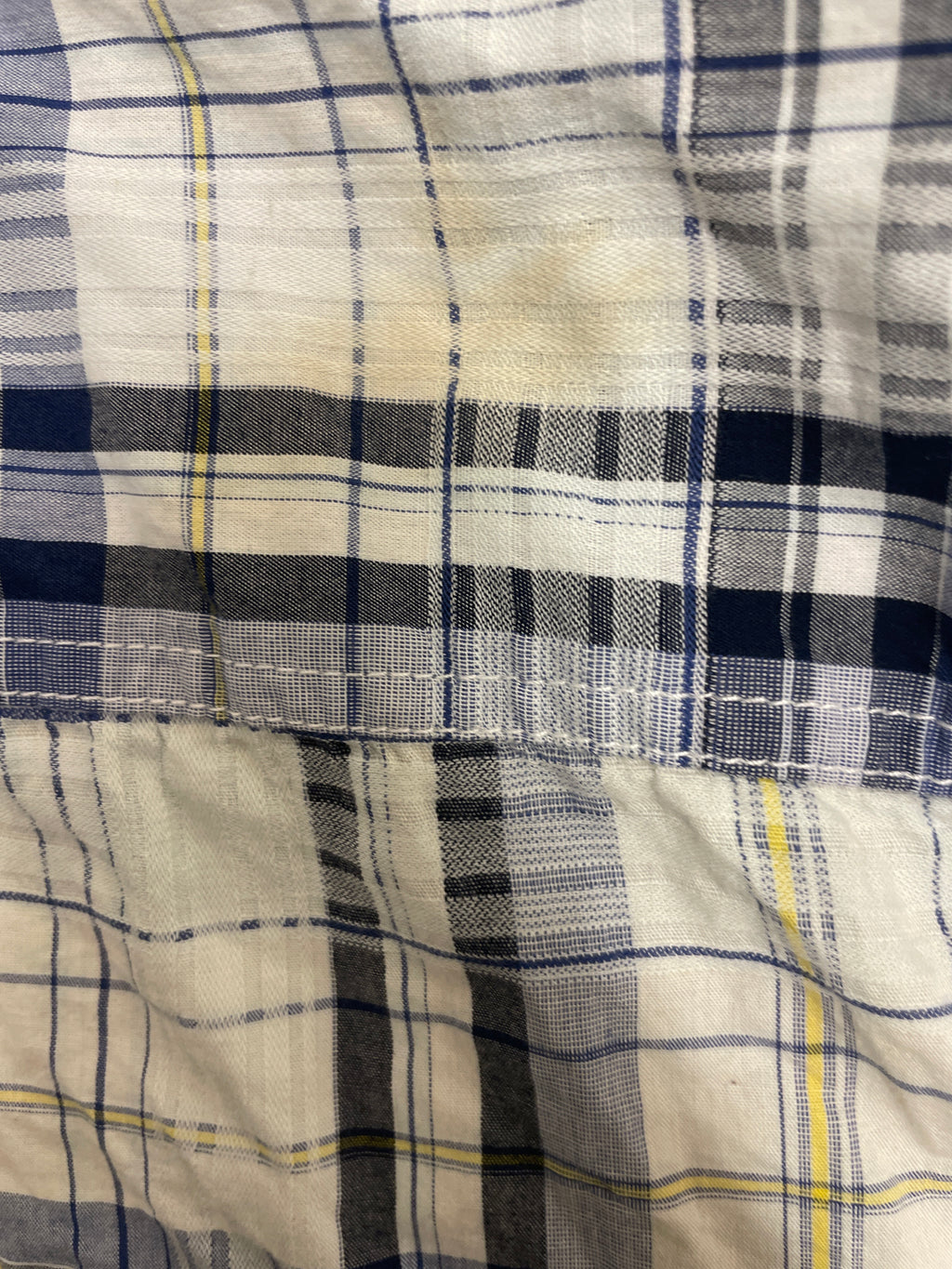 Rubynee  Vintage y2k dunnes mens short sleeve checkered shirt in blue
