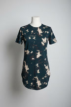 Women black Cameo rose V-neck mini dress UK 8|L33 W15|SKU 6624