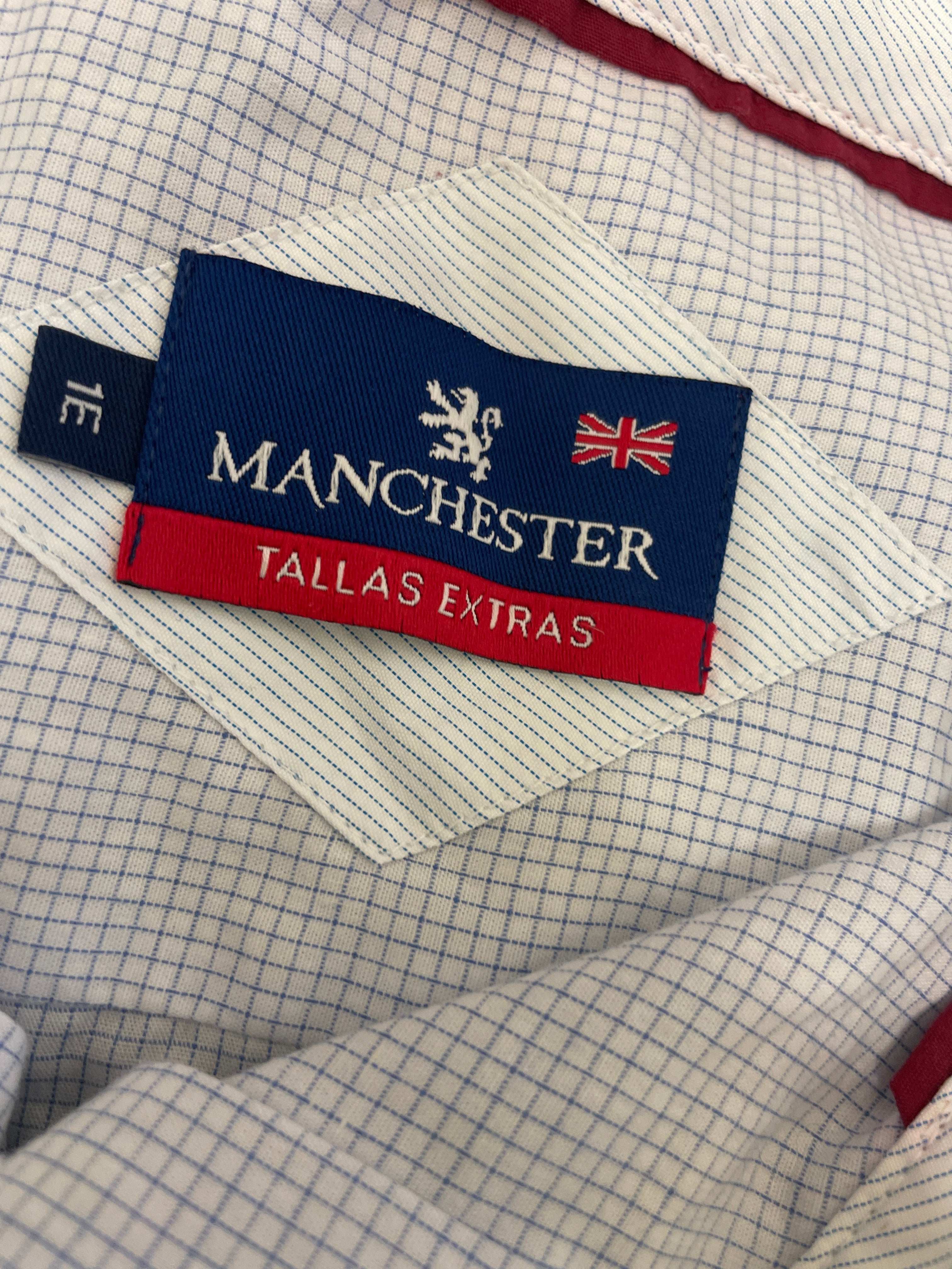 Rubynee  Vintage y2k regular fit mens short sleeve white manchester tallas extra shirt size XXXL