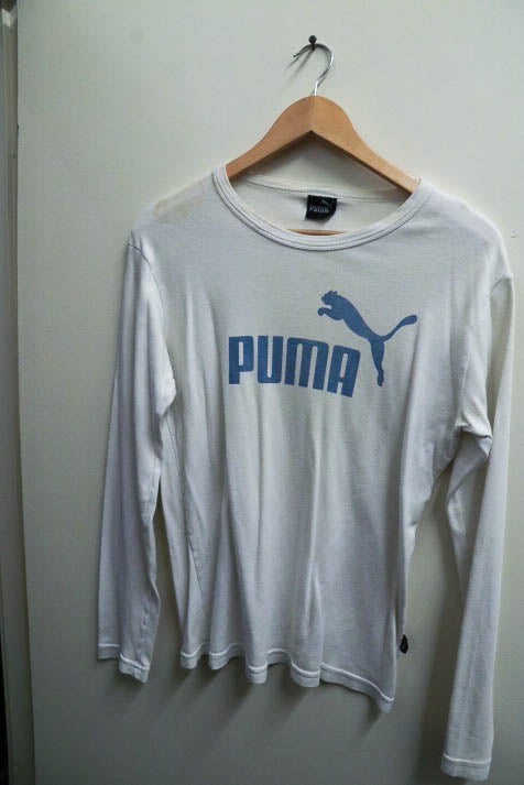 Vintage puma womens essential white large full sleeve tees