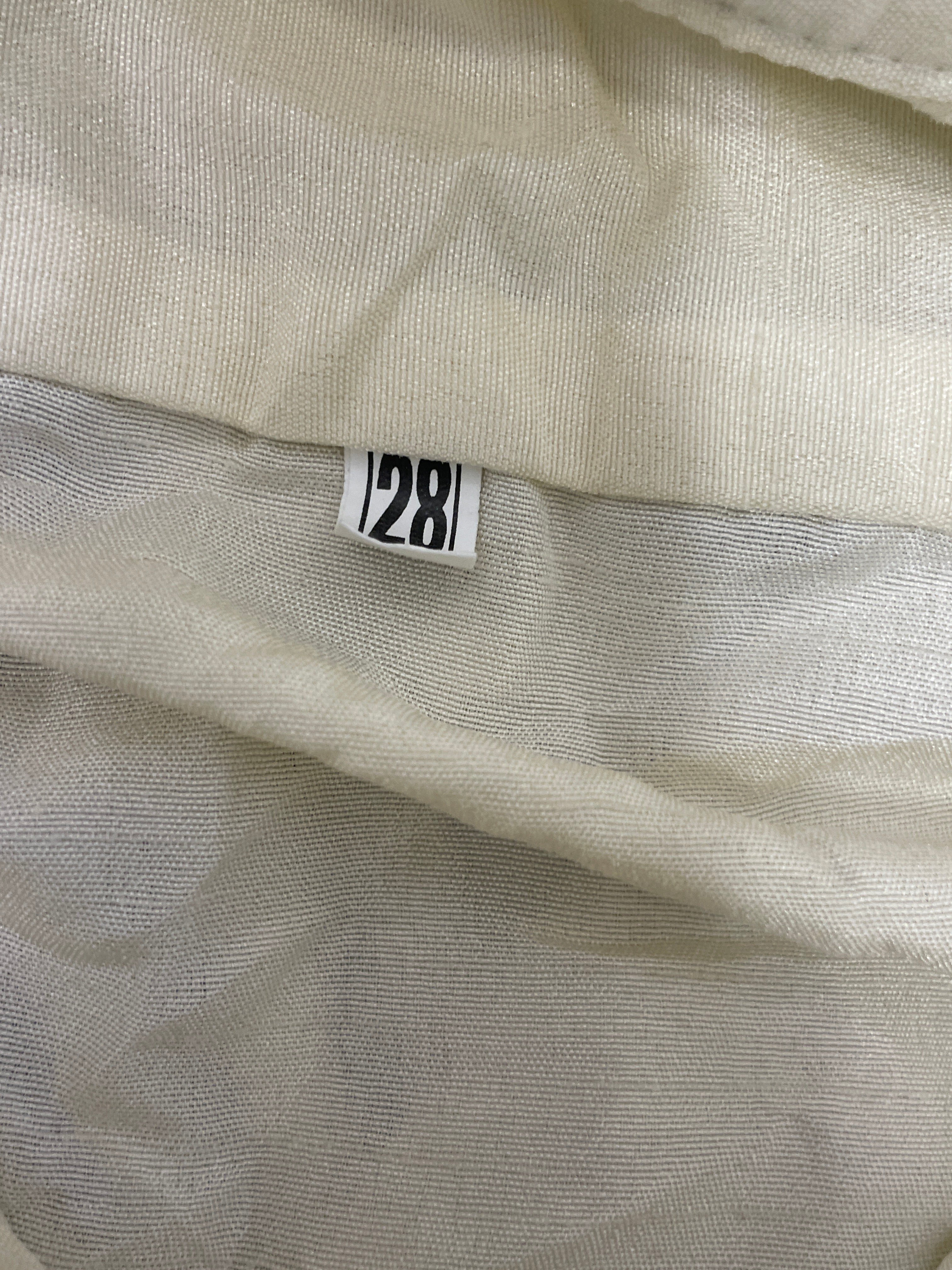 Rubynee Vintage y2k Men's Traditional Silk Kurta cream Shirt size S