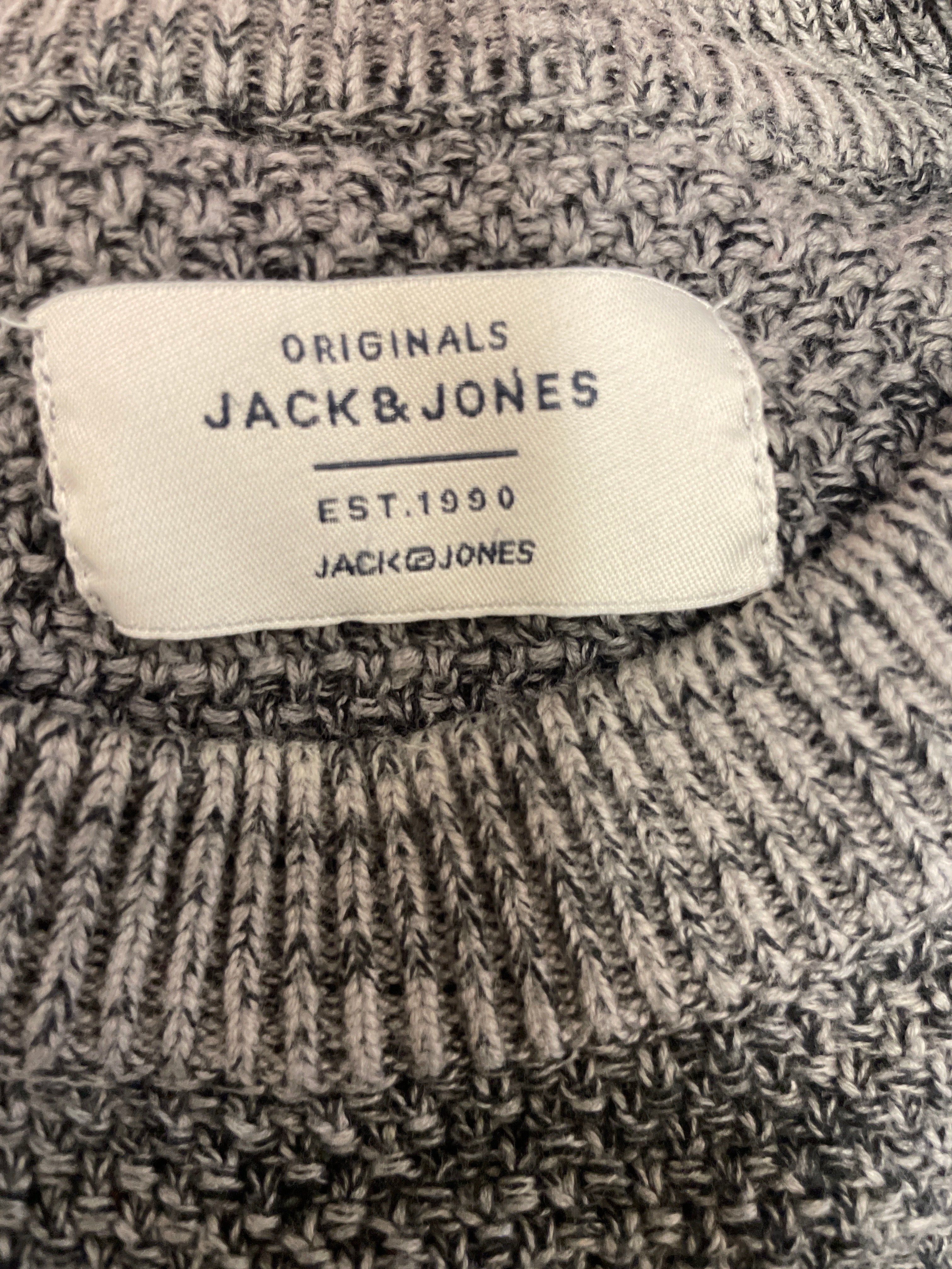 Jack & Jones Jortwin Knit Crew Neck grey sweatshirt