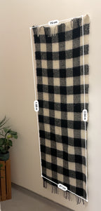 Rubynee Vintage y2k black and white checkered scarf