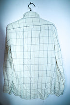 Vintage men Selected Homme cream check flannel long sleeve shirt M/L|L33W21|SKU 6630