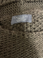 Rubynee Vintage y2k Zara brown chunky knitted cardigan size M