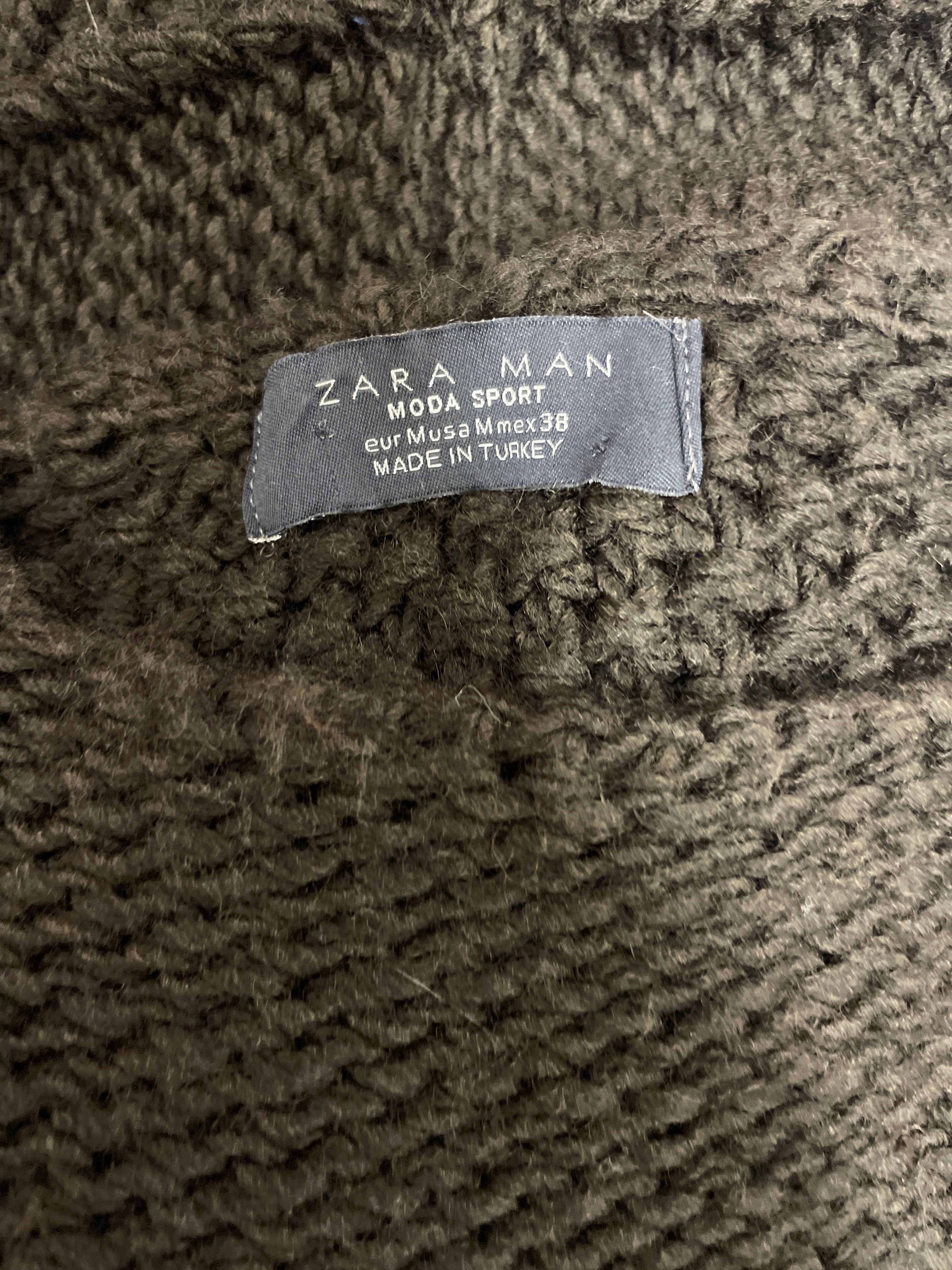 Rubynee Vintage y2k Zara brown chunky knitted cardigan size M