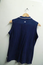 Vintage medium blue sleeveless adidas polo tees