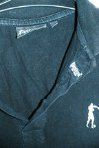 Vintage men black Boxeur Des Reus short sleeve polo shirt in S|L27 W21|SKU 6632