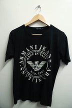 Vintage black medium mens Armani Jeans tshirt