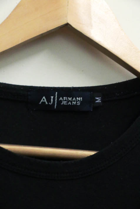 Vintage black medium mens Armani Jeans tshirt