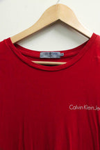 Vinrtage red Calvin klein jeans slim fit medium tshirt