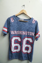 Vintage grey Washington 66 print large tshirt