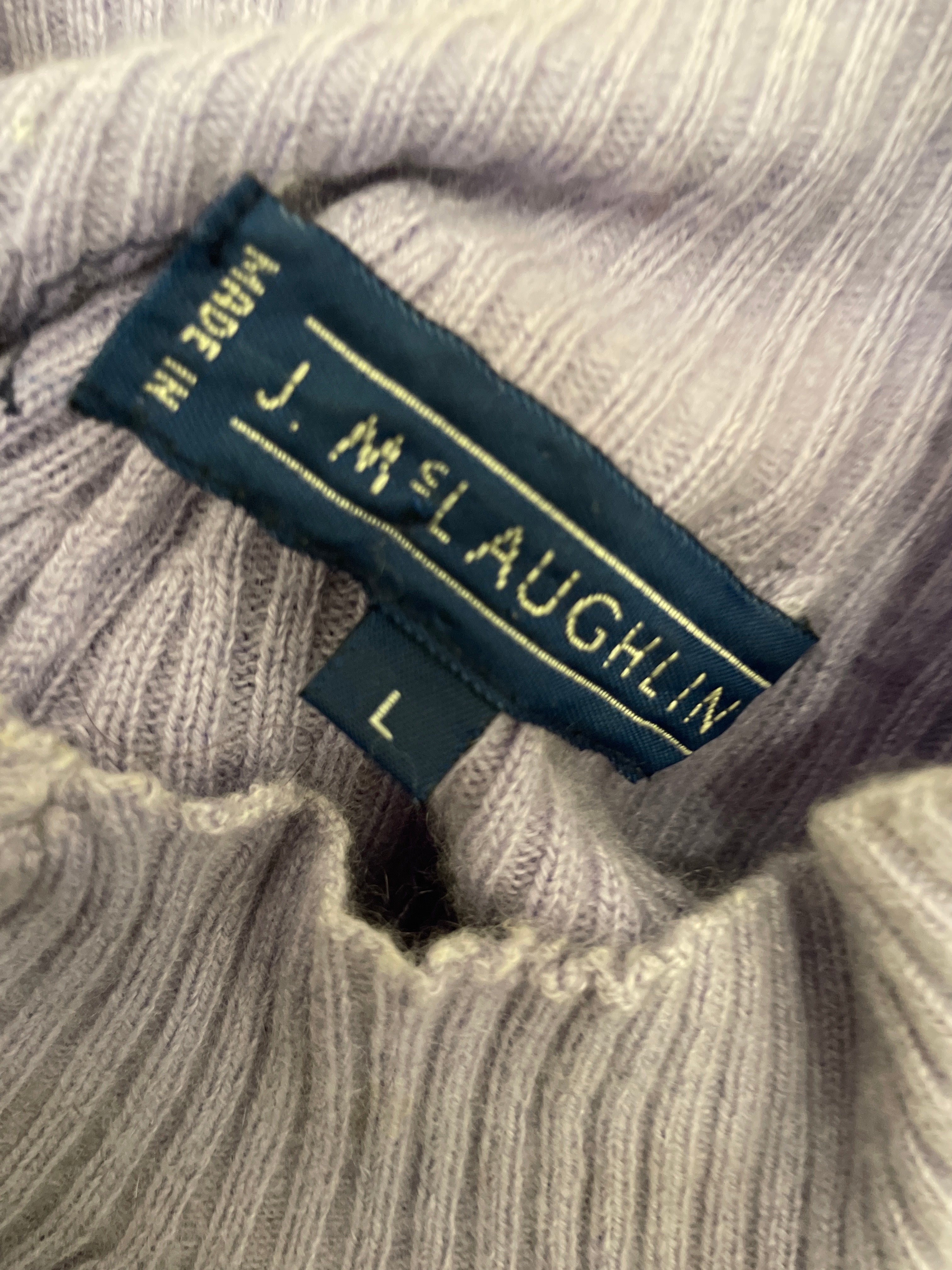 Rubynee Vintage y2k Purple Organic Funnel Neck Sweater size L