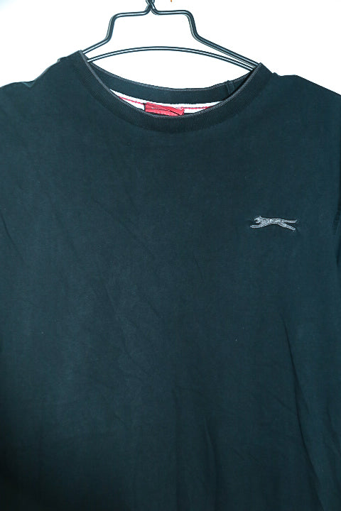 Vintage men Slazenger black plain short sleeve tees in M|L29 W18|SKU 6635
