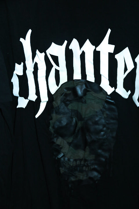 Vintage men black Chapter chanter graphics oversize tees in 2XL|L32W26|SKU 6638