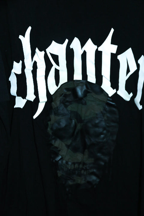 Vintage men black Chapter chanter graphics oversize tees in 2XL|L32W26|SKU 6638