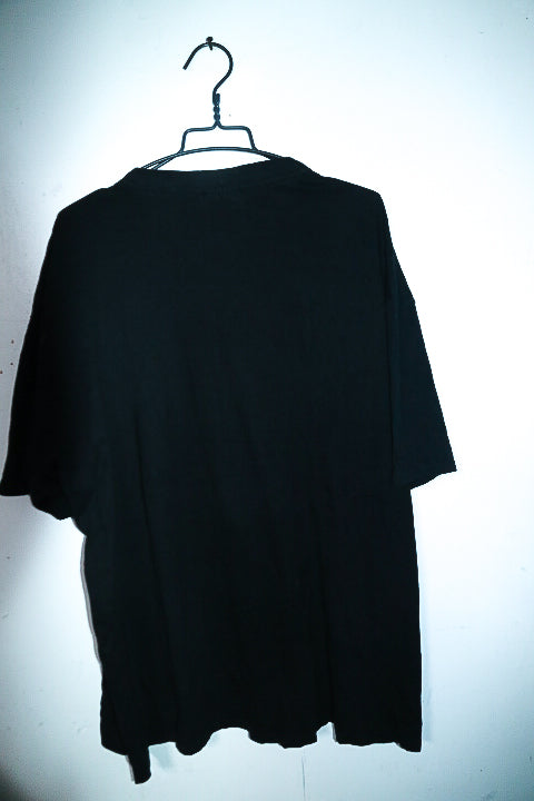 Vintage men black Chapter chanter graphics oversize tees in 2XL|L32W26|SKU 6638