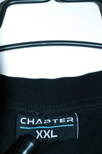Vintage men black Chapter chanter graphics oversize tees in 2XL|L32W26|SKU 6638