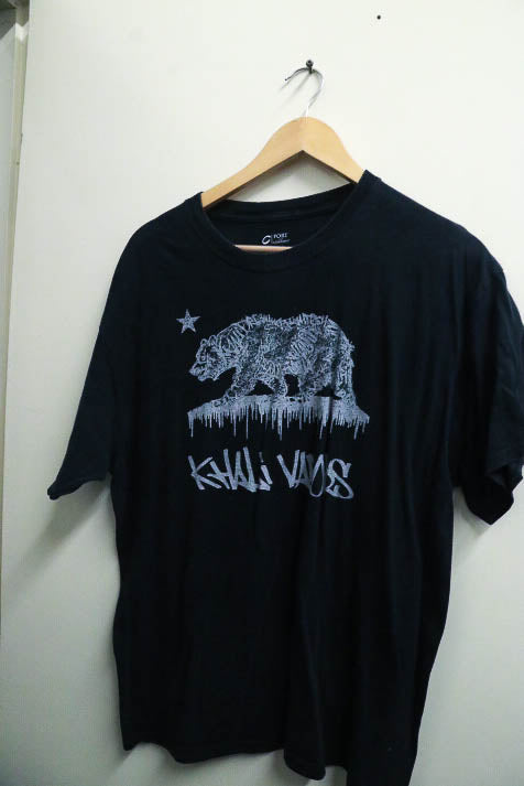 Vintage mens casual Khali Vaois Bear print large tees
