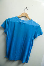 Vintage small blue Adidas logo print tees