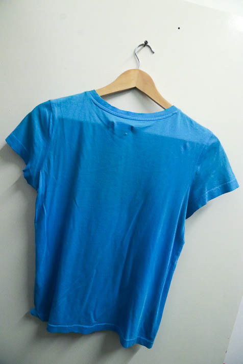 Vintage small blue Adidas logo print tees