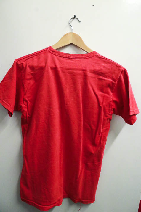 vintage red Adidas graphics logo monogram small tees