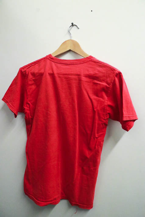 vintage red Adidas graphics logo monogram small tees