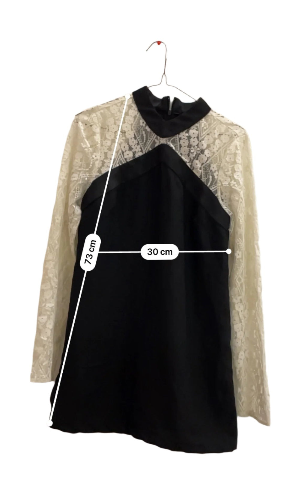 Rubynee Vintage y2k ladies lace insert knee length black dress