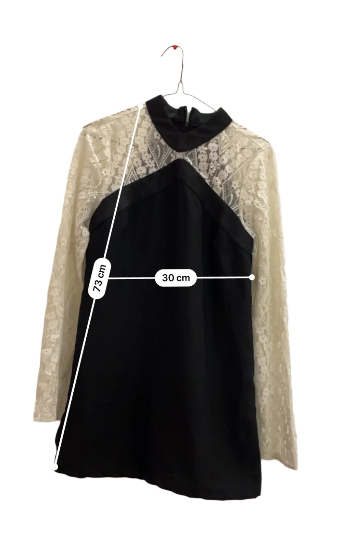 Rubynee Vintage y2k ladies lace insert knee length black dress