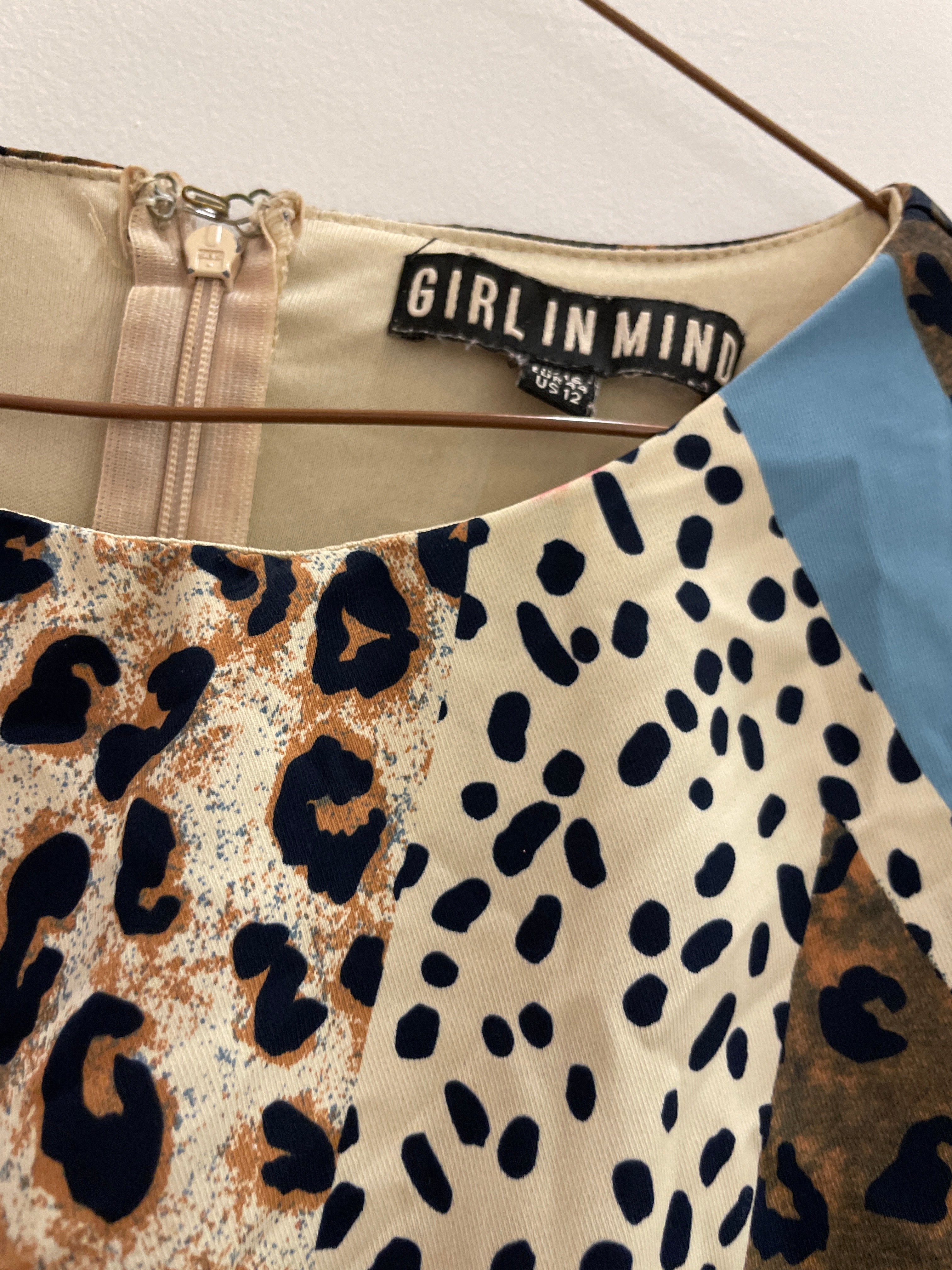 Rubynee Vintage y2k Girlinmind Animal Print Angel Sleeve Midaxi Dress