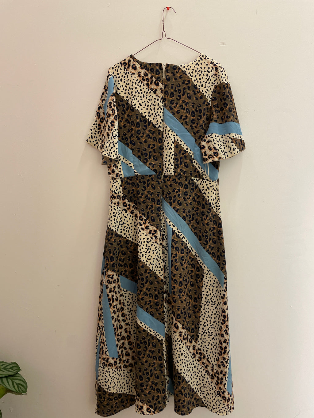 Rubynee Vintage y2k Girlinmind Animal Print Angel Sleeve Midaxi Dress